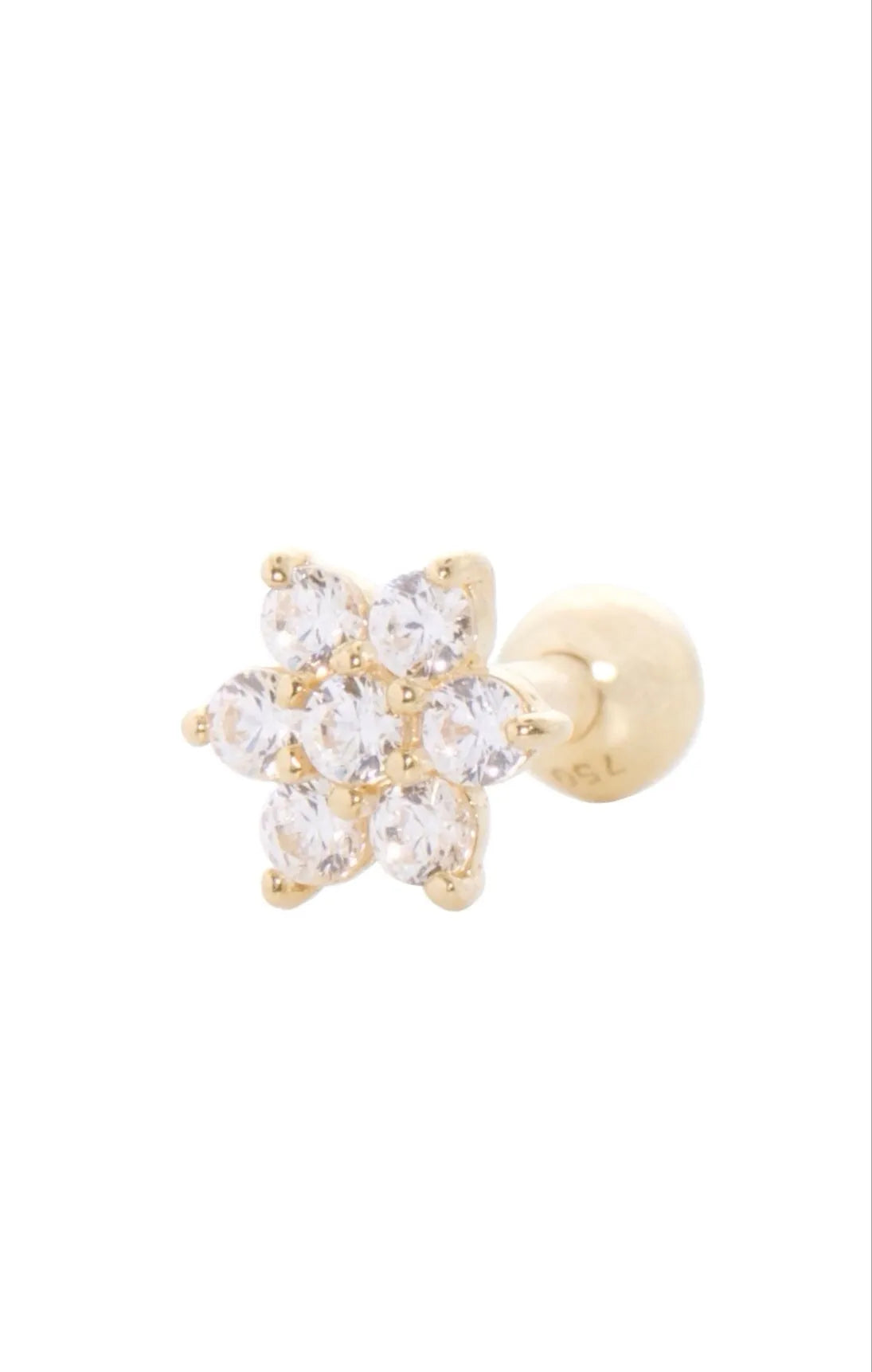 18 Carat Gold - Ear Piercing Dainty Flower