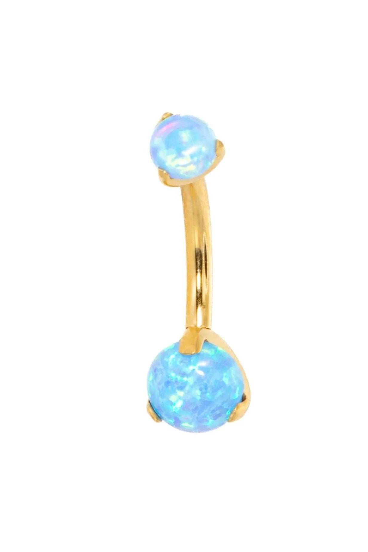 Titanium – Mini Belly Button Piercing Dainty Opals