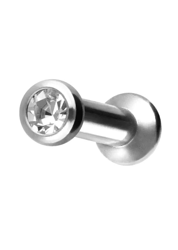 Titanium - Mini Triple Forward Helix Push Pin Flatback Crystal