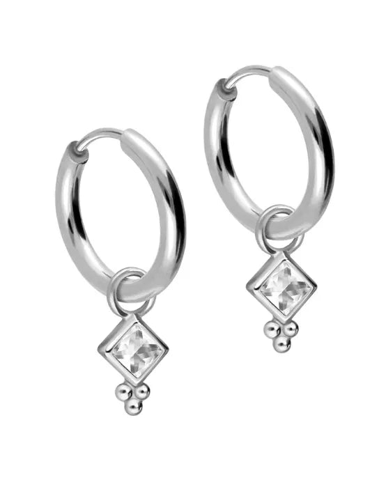 Surgical Steel 316L - Hinged Hoop Earrings Dangling Dainty Design