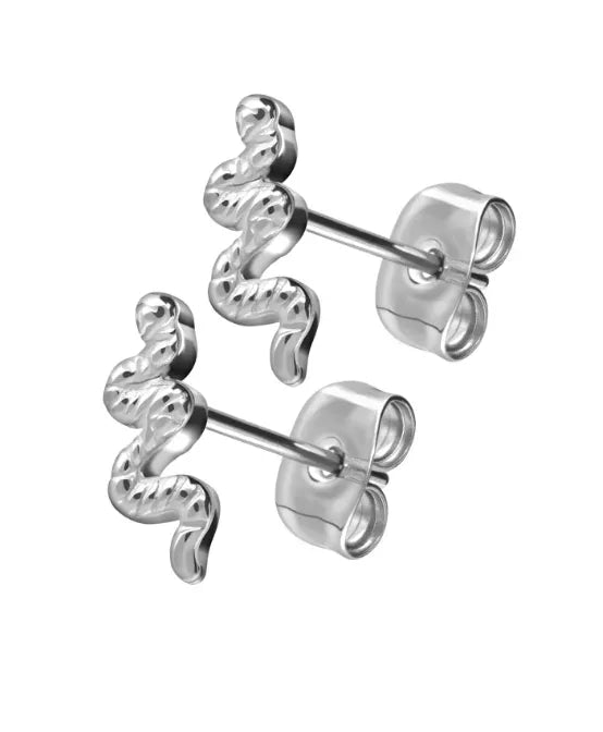 Titanium - Earring Studs Snake