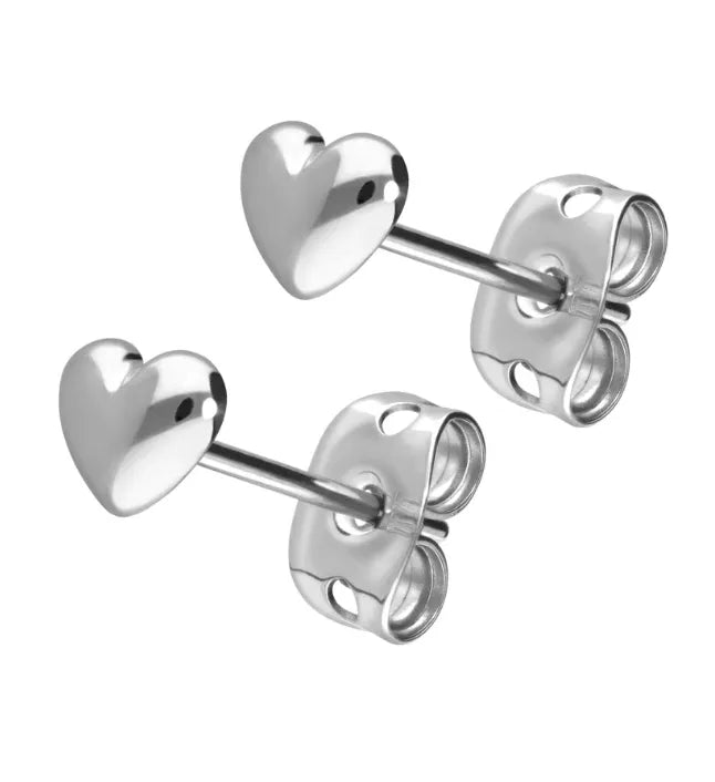 Titanium - Earring Studs Heart