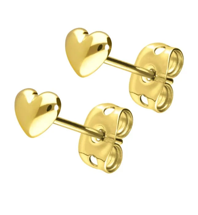 Titanium - Earring Studs Heart