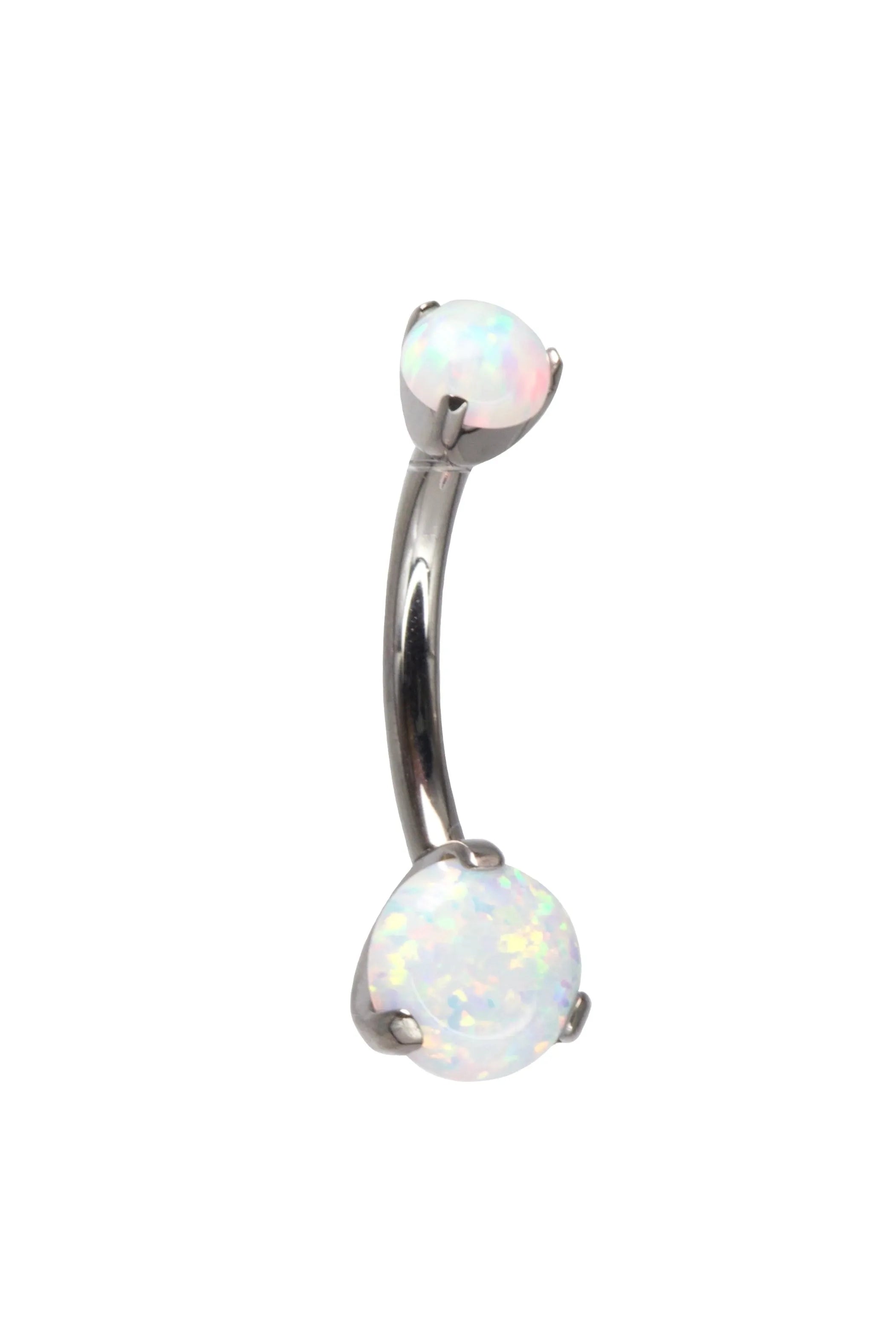 Titanium – Mini Belly Button Piercing Dainty Opals