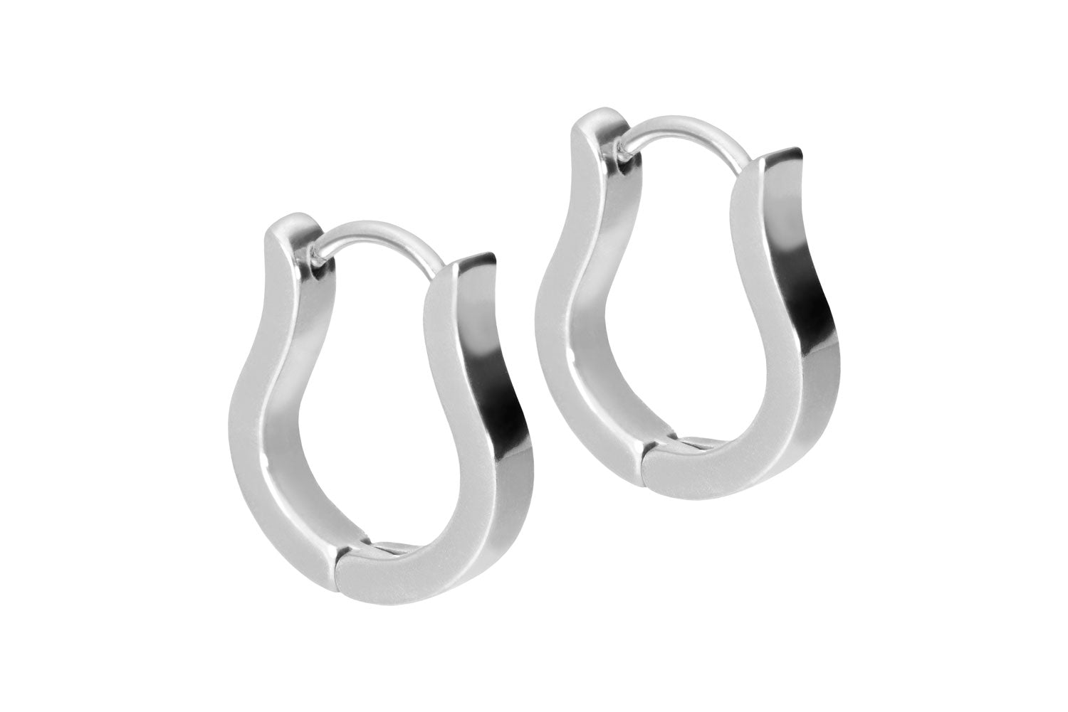 Surgical Steel - Hoop Earrings Elegant Curve